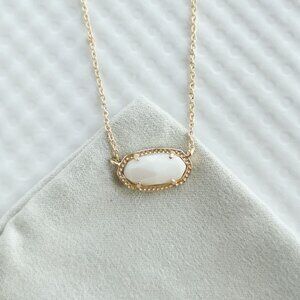 Kendra Scott Gold White Pearl Elisa Pendant Necklace NEW